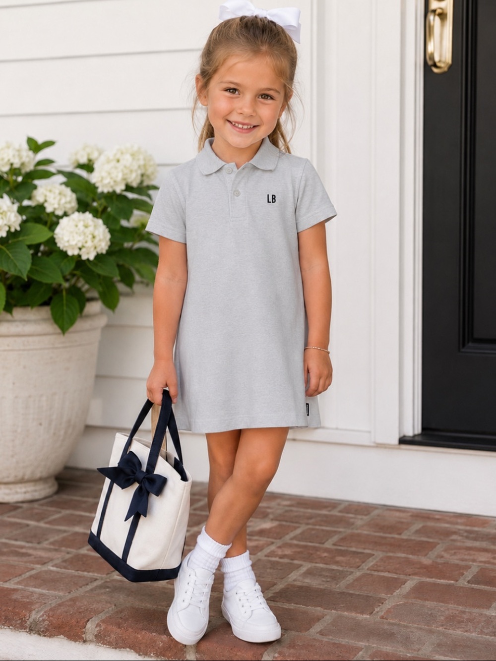 Little Bipsy Grey Polo Dress